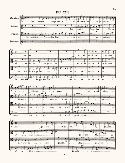 First page of Immittet Angelus, LV 693