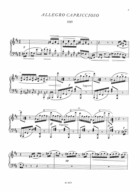 First page of Allegro capriccioso