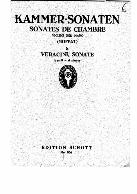 First page of Violin Sonata in B minor
