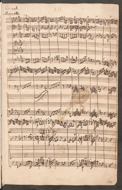 First page of Harpsichord Concerto in G minor