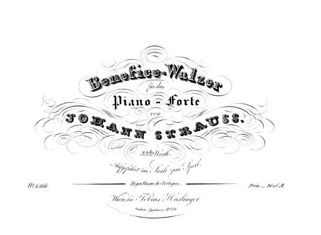 First page of Benefice-Walzer