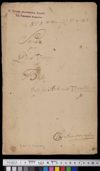 First page of Trio Sonata in G minor