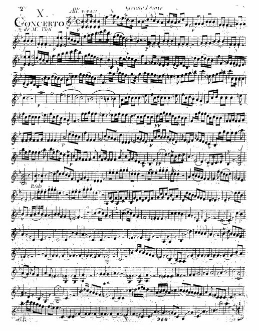First page of Violin Concerto No.10