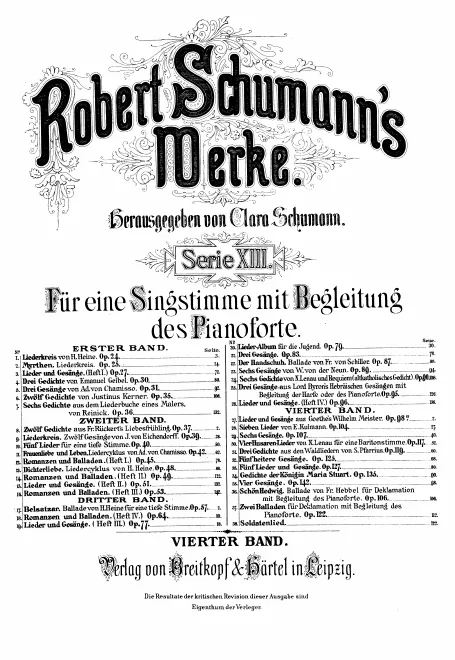 First page of Lieder und Gesänge aus 'Wilhelm Meister'