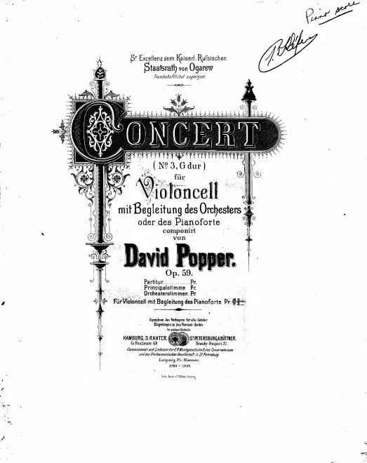 First page of Cello Concerto No.3