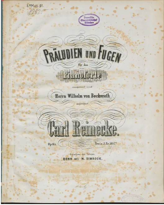 First page of Präludien und Fugen