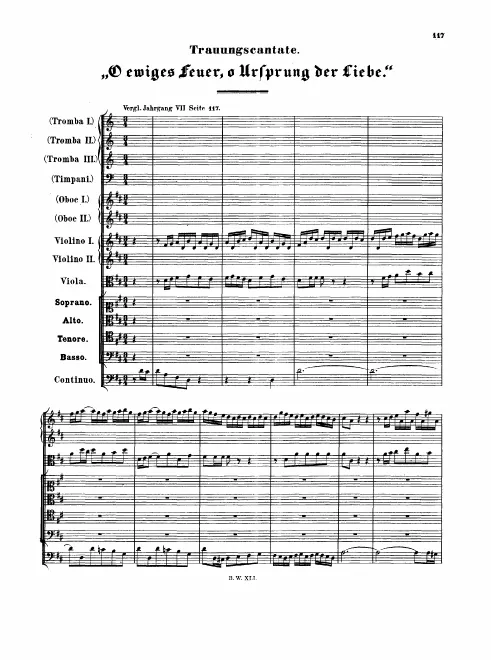 First page of O ewiges Feuer, o Ursprung der Liebe [II]