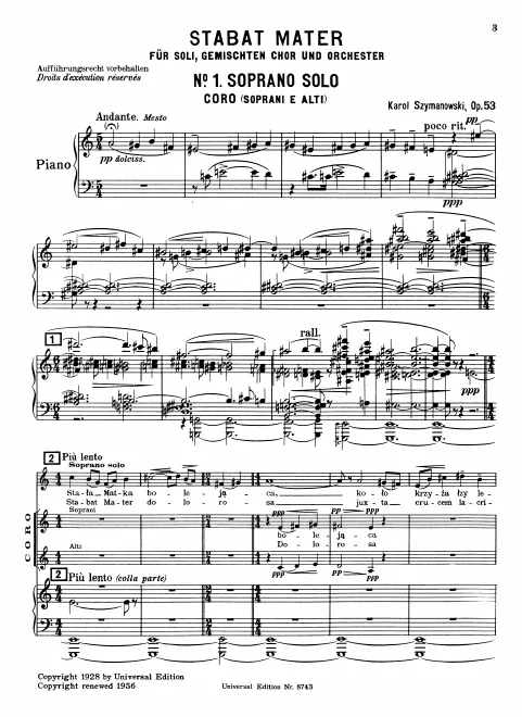 First page of Stabat Mater