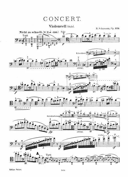 First page of Cello Concerto