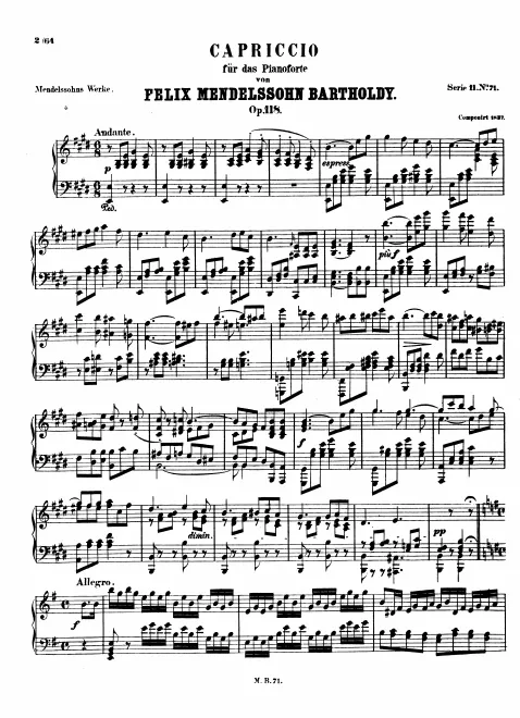 First page of Capriccio
