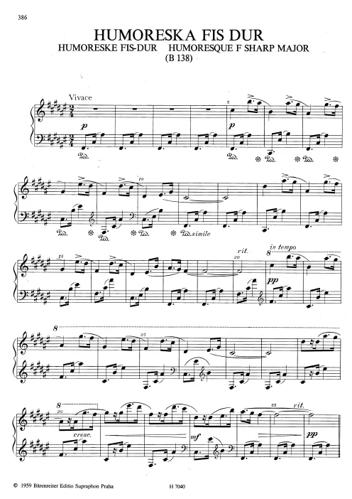 First page of Humoresque