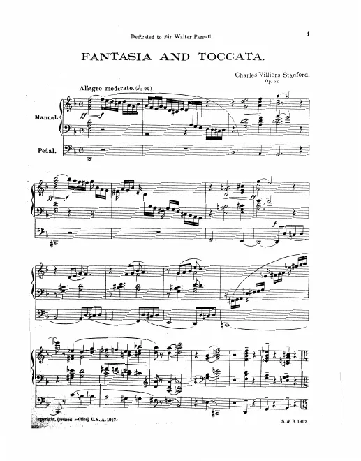First page of Fantasia and Toccata, Op.57