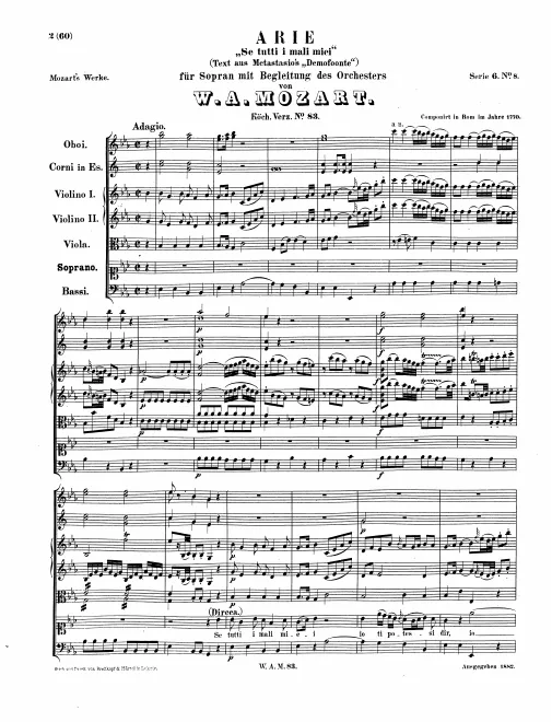 First page of Se tutti i mali miei