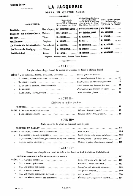 First page of La jacquerie
