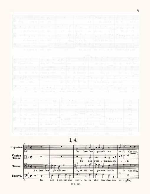 First page of Se ben l’empia mia sorte