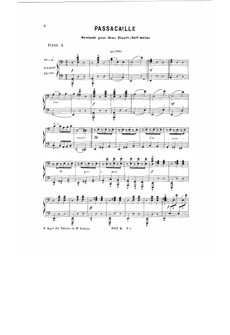 First page of Sérénade