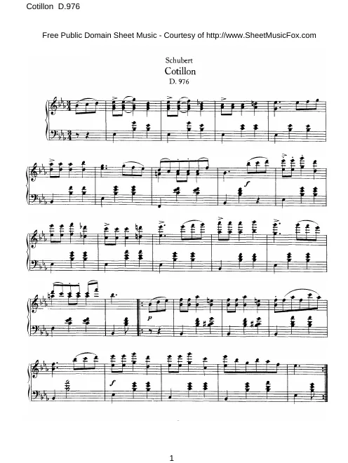 First page of Cotillon