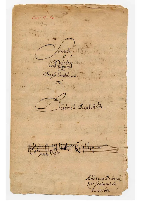 First page of Sonata in D major