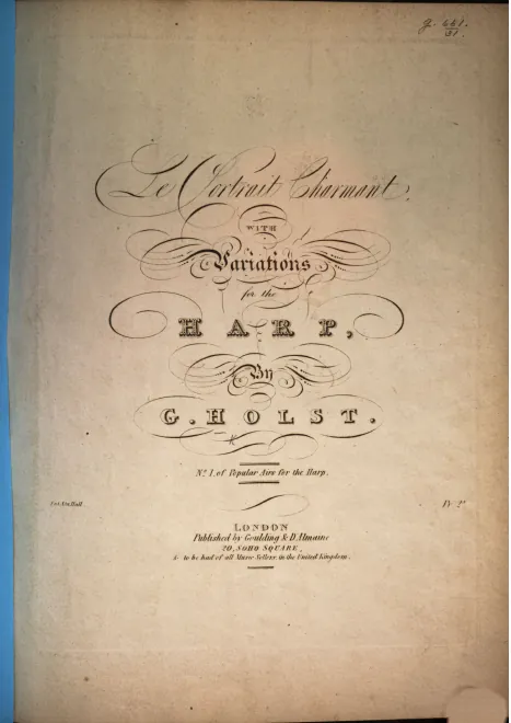 First page of Variations on 'Le portrait charmant'