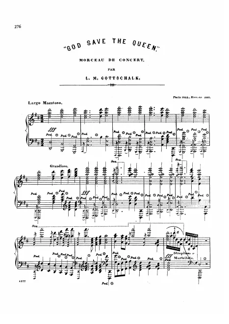 First page of God Save the Queen, Op.41