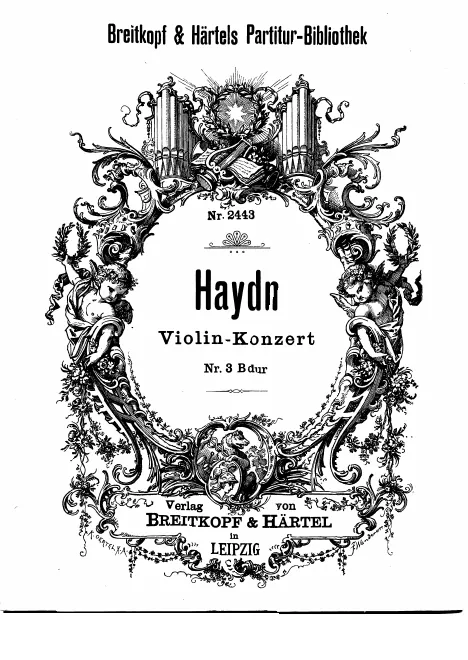 First page of Violin Concerto in B-flat major, Hob.VIIa:B2