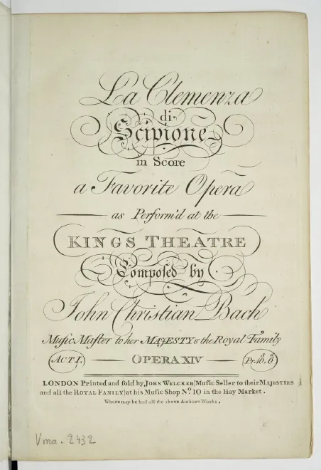 First page of La clemenza di Scipione