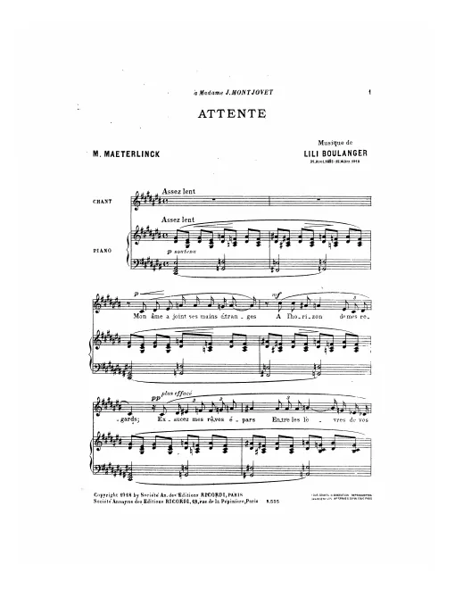 First page of Attente