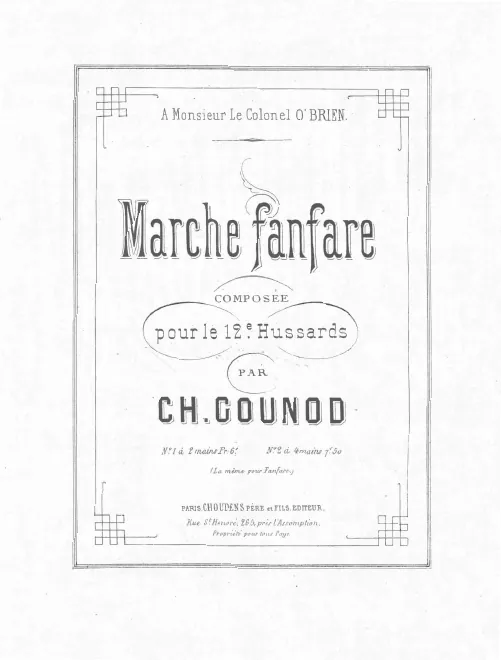 First page of Marche fanfare