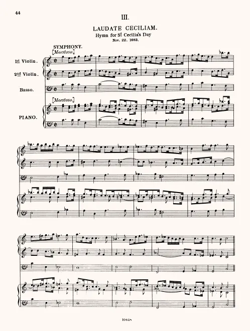 First page of Laudate Ceciliam