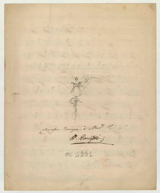 First page of Chanson turque
