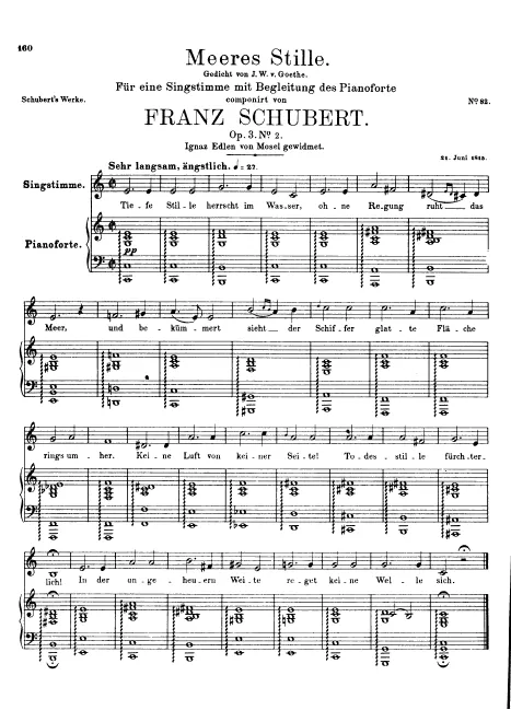 First page of Meeres Stille
