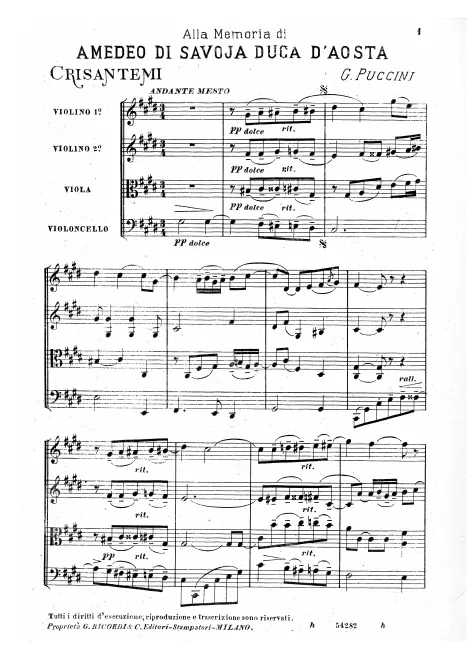First page of Crisantemi