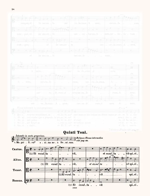 First page of Magnificat quinti toni