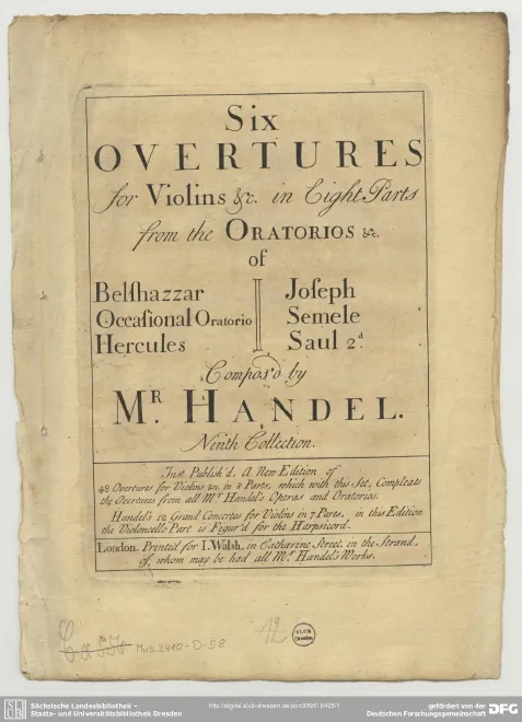 First page of Overtures