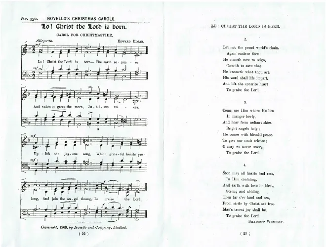 First page of Lo! Christ the Lord is born