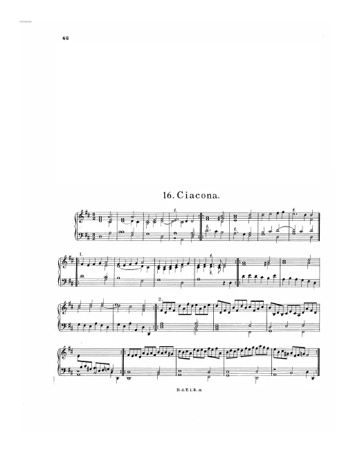 First page of Chaconne in D major