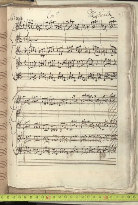 First page of Violin Concerto in A major