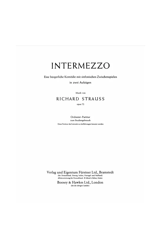 First page of Intermezzo