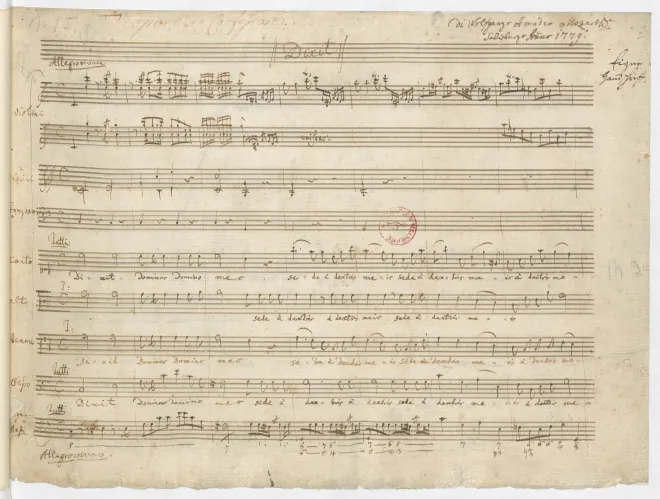 First page of Vesperae de Dominica