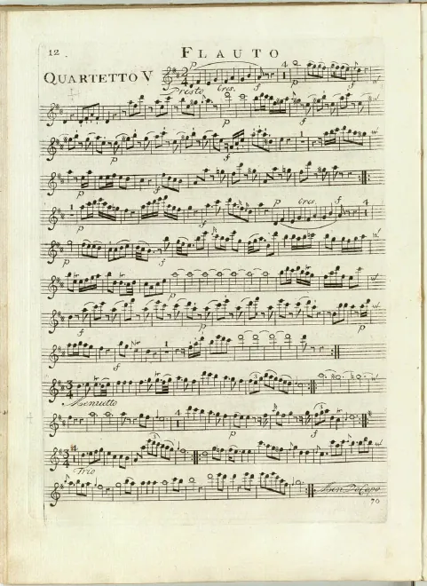 First page of Divertimento in D major, Hob.II:D11