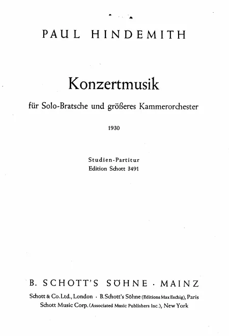 First page of Konzertmusik