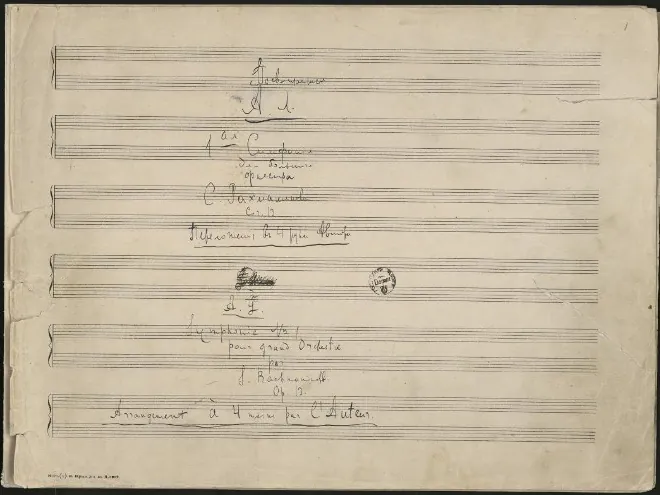 First page of Symphony No.1