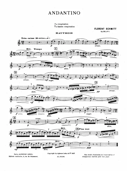 First page of Andantino