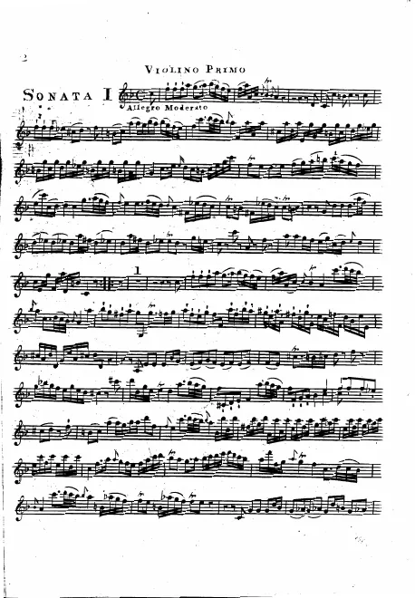 First page of String Trio in F major, Hob.V:F1