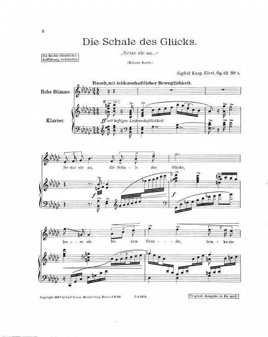 First page of 7 Gedichte