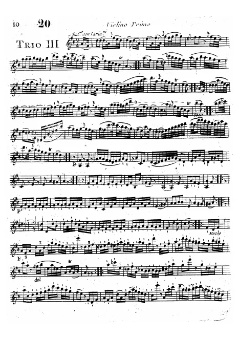 First page of Accompanied Sonata/Sonata in D major