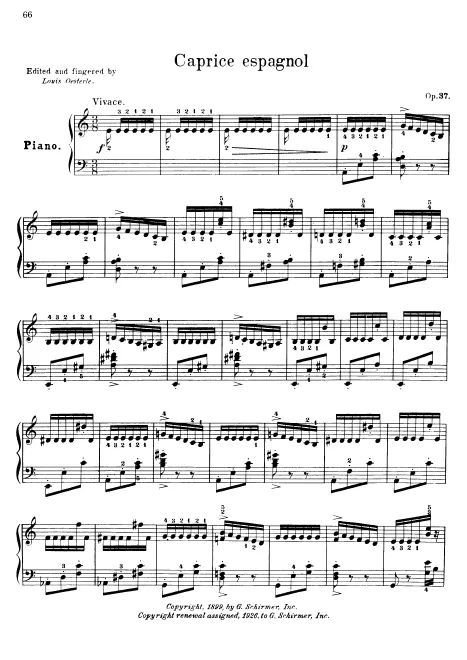 First page of Caprice espagnol