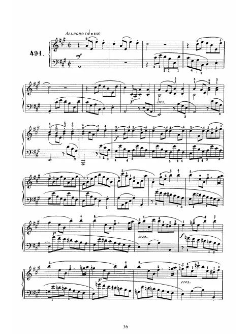 First page of Keyboard Sonata in A major