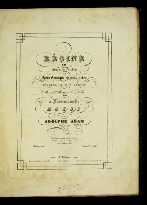 First page of Régine, ou Les deux nuits