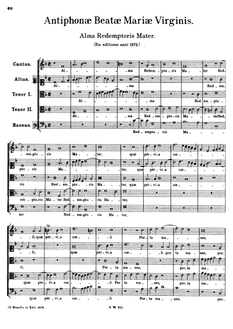 First page of Alma Redemptoris mater